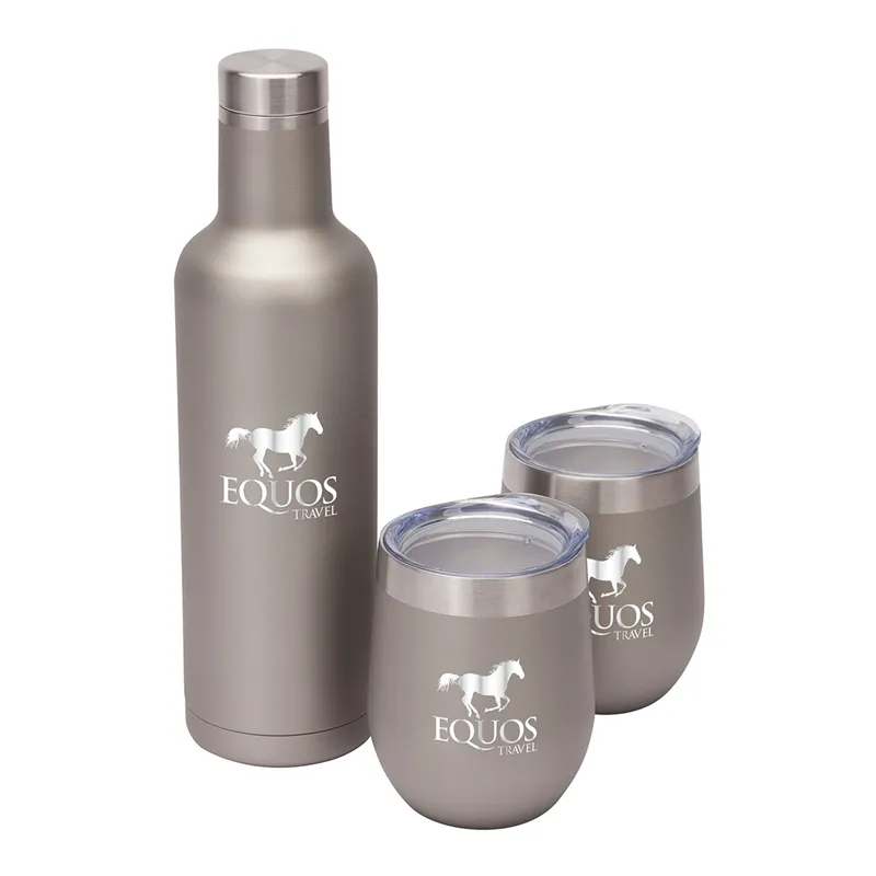 Wine Bottle and Tumbler Gift Set Insulated - 25 oz Bottle