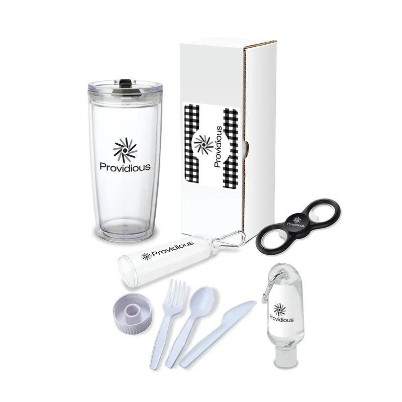 Gift Set 4-Piece Picnic with Hot Cold Tumbler - 22 oz