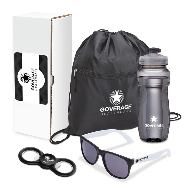 Gift Set 4-Piece Picnic with Water Bottle - 24 oz