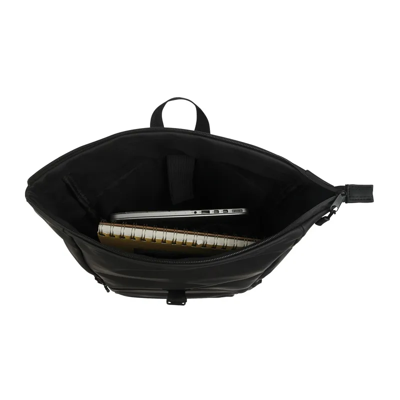 Laptop Backpack PU Vegan Leather Roll-Top - 11.5 x 17 in - product view 4