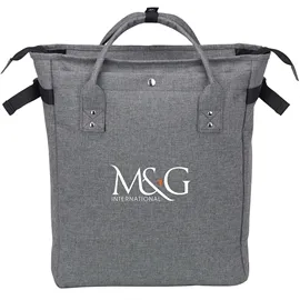 Backpack Tote Convertible Heathered Grey - 12.4 x 16.3 in