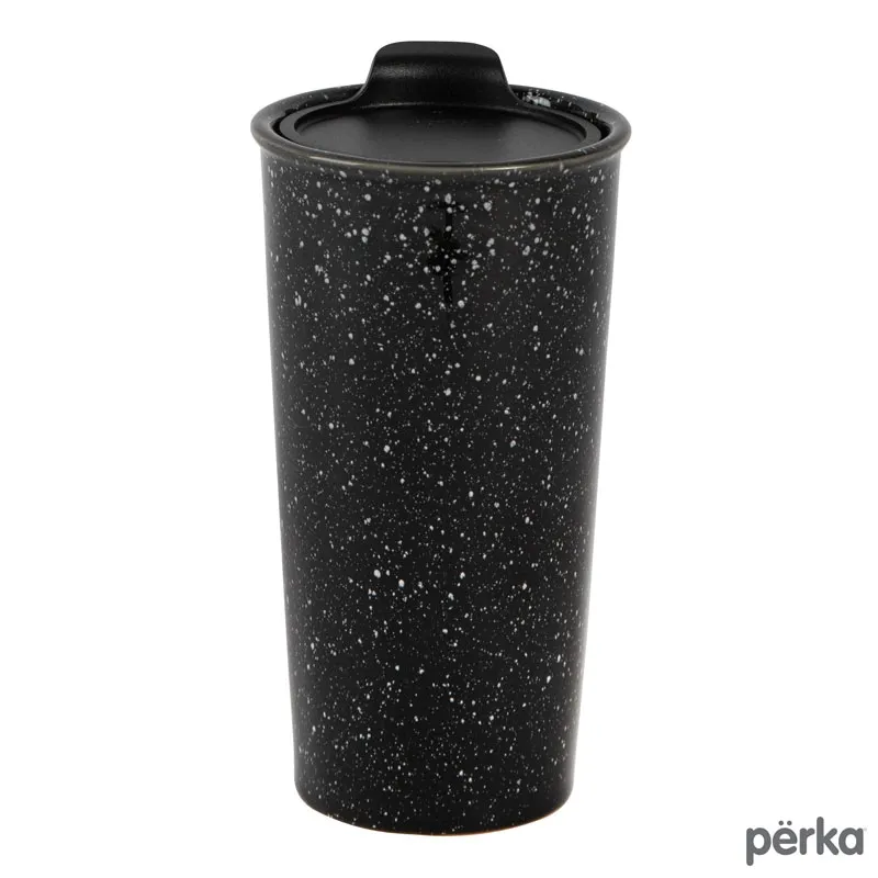 Ceramic Tumbler Double Wall Speckled Finish - 14 oz - product view 2
