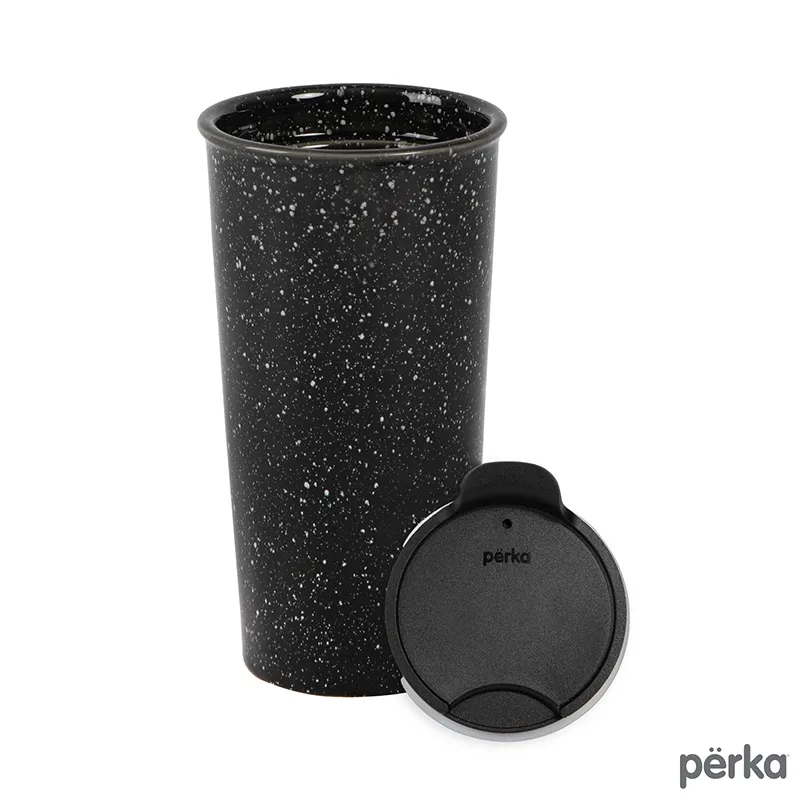 Ceramic Tumbler Double Wall Speckled Finish - 14 oz - product view 3