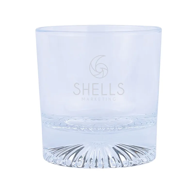 Old Fashioned Glass Shell Pattern Base - 10 oz