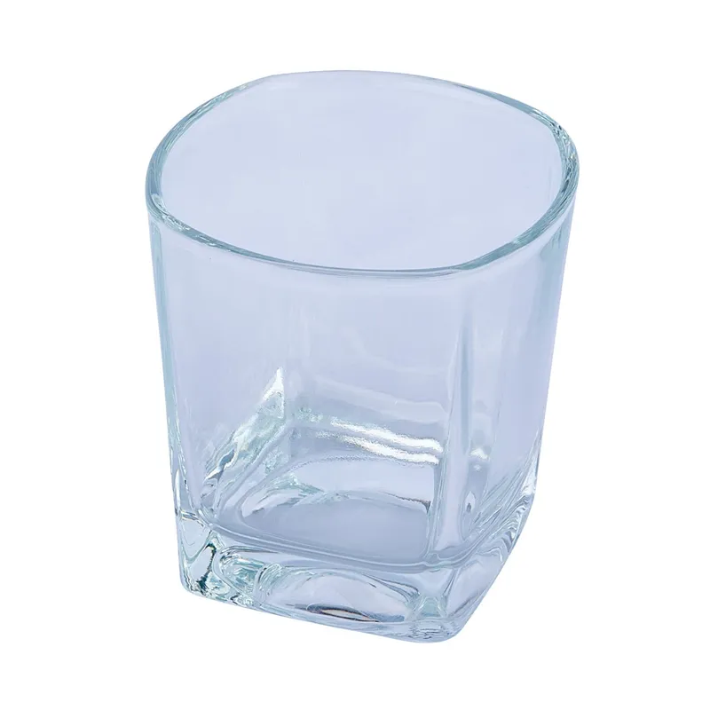 Whiskey Rocks Glass Squared Shape Thick Base - 9 oz - product view 2