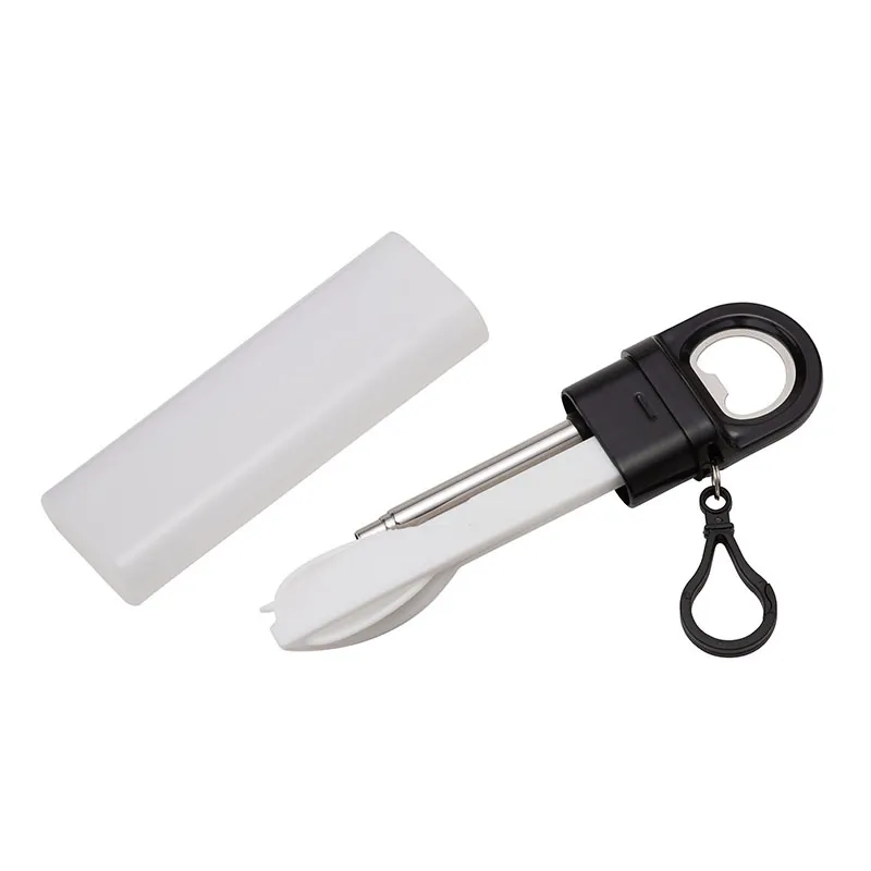 Metal Telescoping Straw and Cutlery Set with Bottle Opener - product view 4