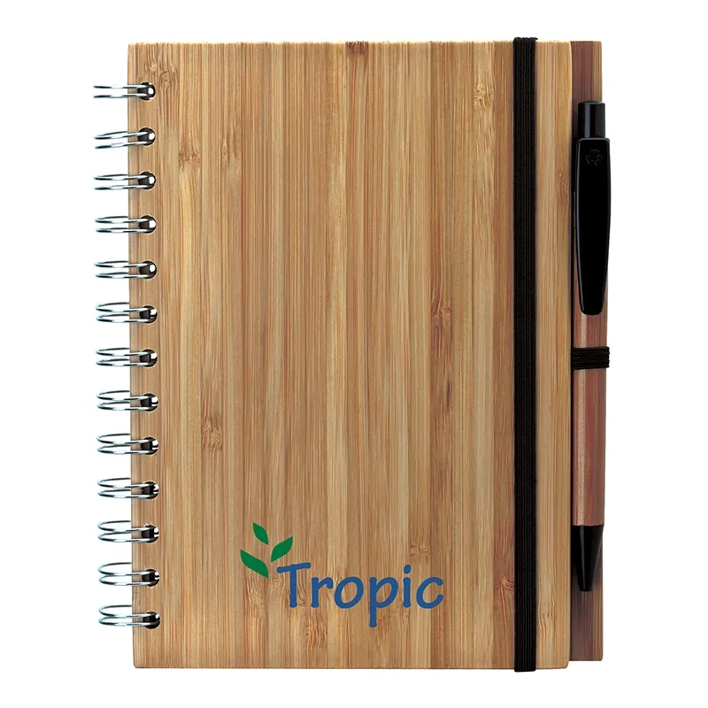 Bamboo Notebook with Bamboo Pen - 80 Lined Pages