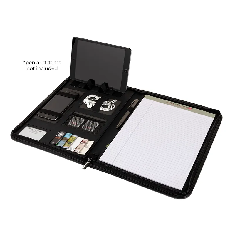 Padfolio Zippered RPET Recycled Letter Size - 9.63 x 13.38 in - product view 4