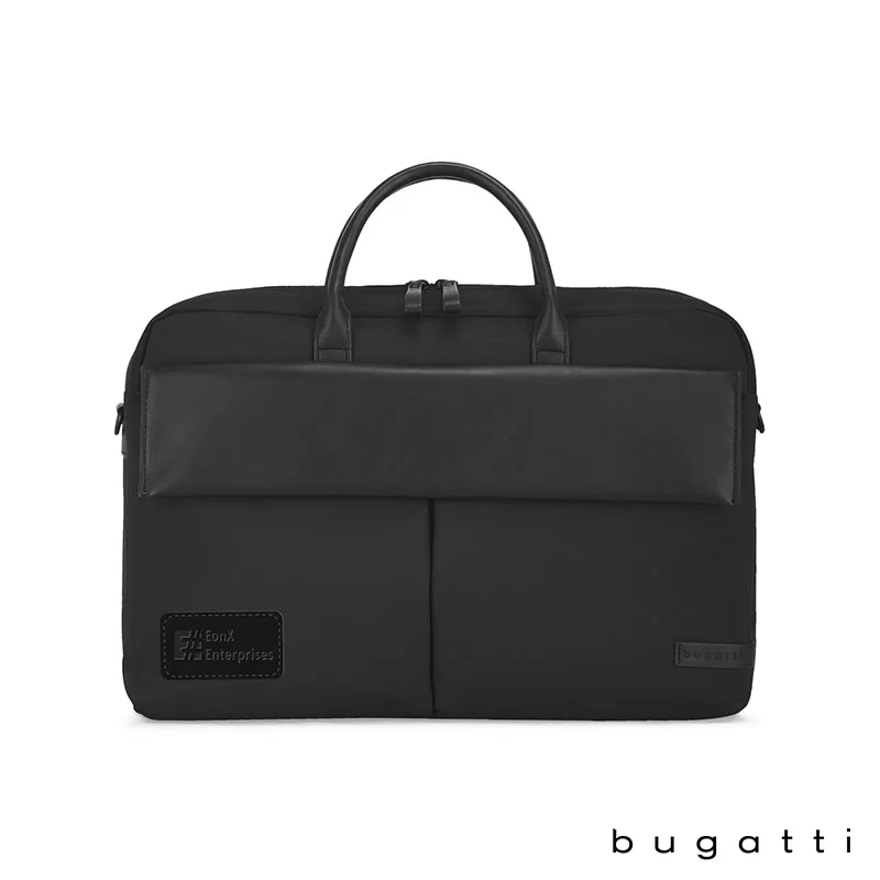 Briefcase Nylon with Vegan Leather Trim 15.6 Laptop - 15 x 17.75 x 2.4 in