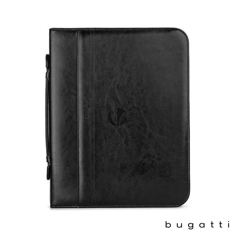 3-Ring Binder Padfolio Vegan Leather Handle - 10.5 x 13.75 in