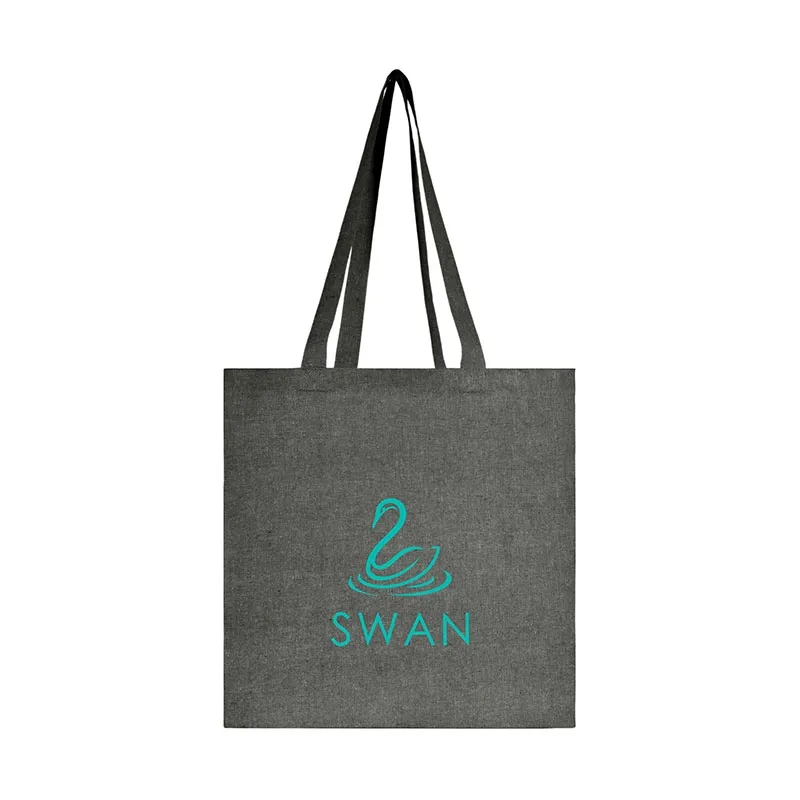 Custom Tote Bag Recycled Cotton Lightweight - 14 x 14.5 in