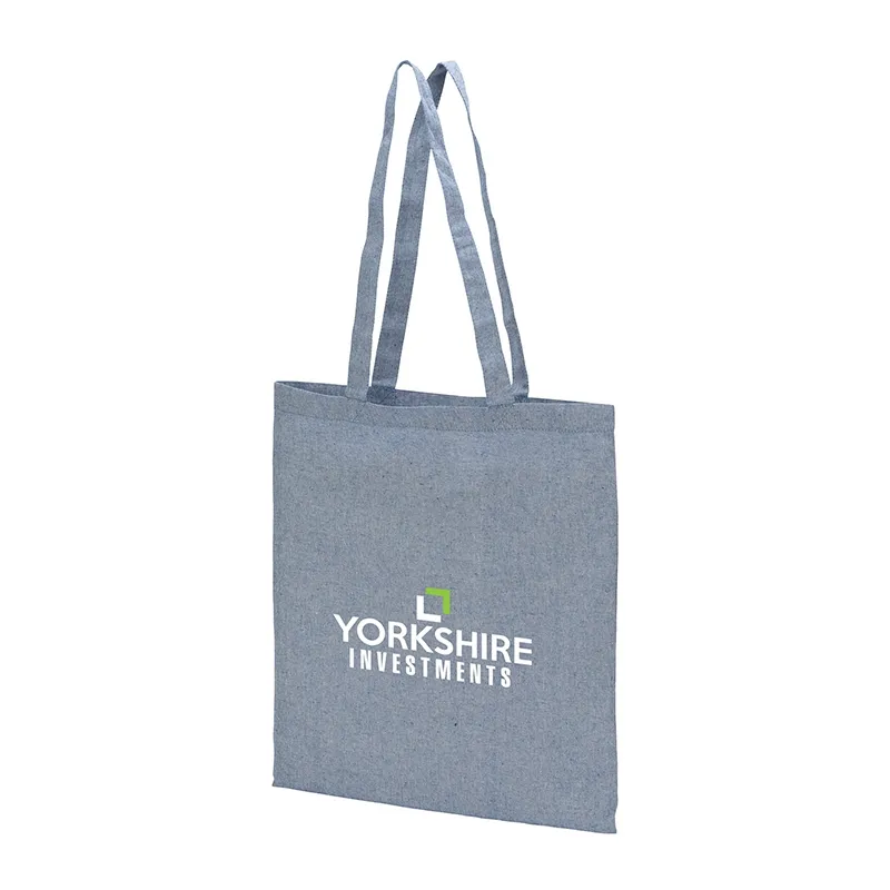 Custom Tote Bag Recycled Cotton Machine Washable - 15 x 16.5 in - product view 3