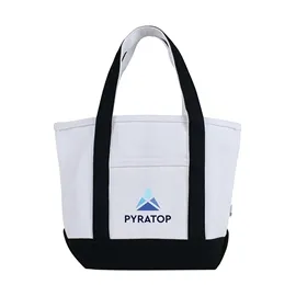 Custom Tote Bag Mini Recycled Canvas Heavy Duty - 9.25 x 10.9 in