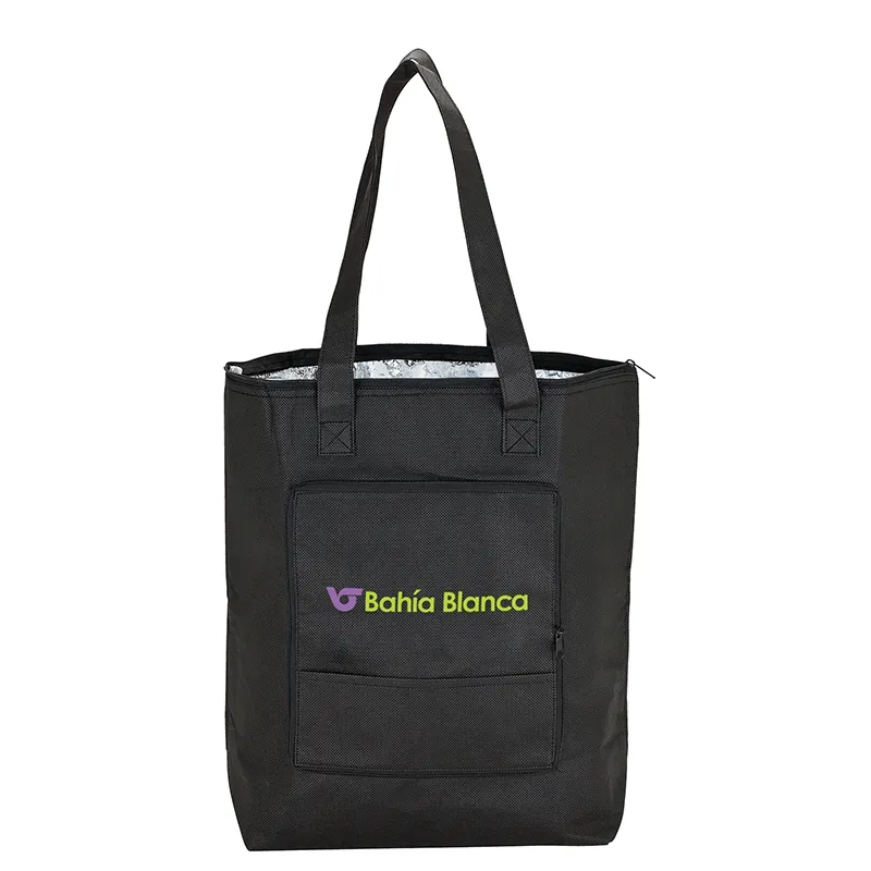 Custom Tote Bag Folding Cooler Insulated Non-Woven - 12 x 15.5 in