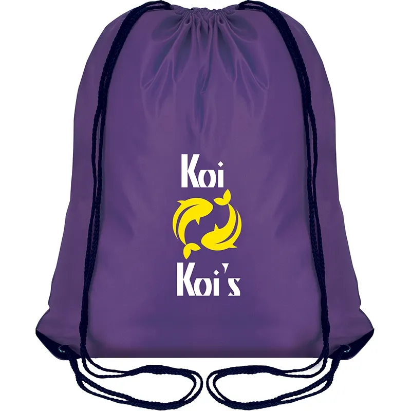 Drawstring Bag 210D Polyester with Backpack Straps - 17 x 20 in