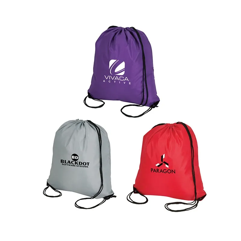 Drawstring Bag 210D Polyester with Backpack Straps - 17 x 20 in - product view 3