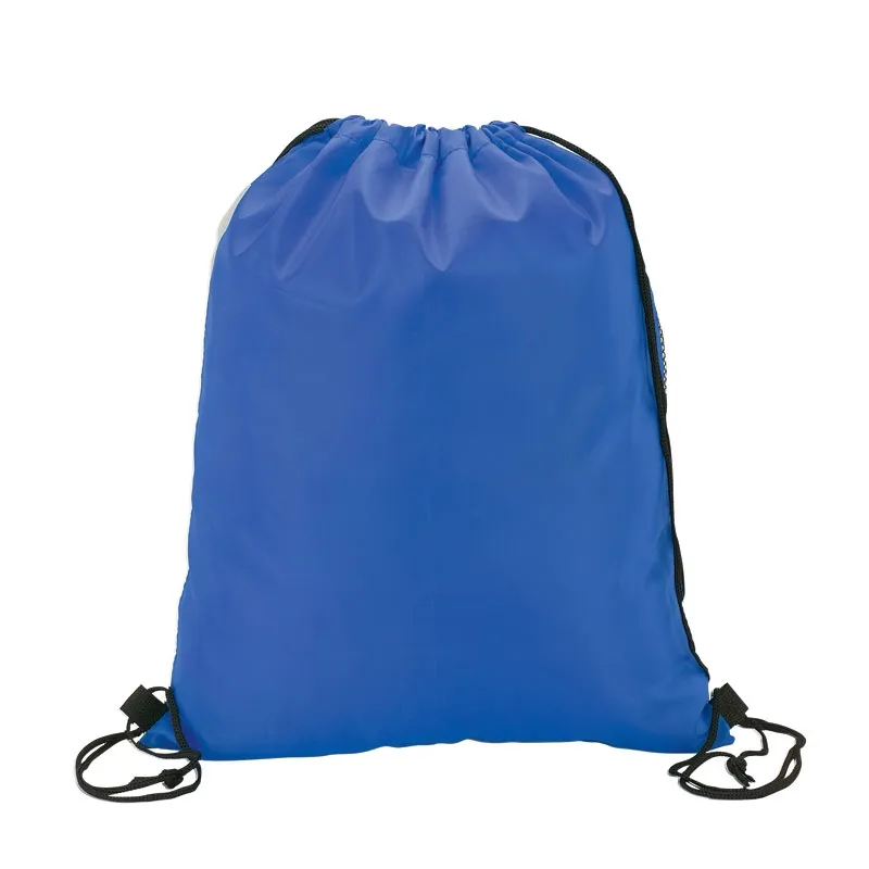 Drawstring Bag 210D with Gusseted Mesh Pocket - 13.25 x 16.25 in - product view 6