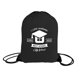 Drawstring Bag RPET Recycled 210D Polyester - 14 x 18 in - product view 2