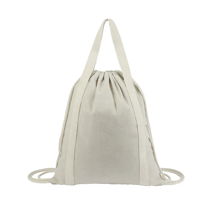Drawstring Bag Recycled Cotton Two-Tone - 13 3/4 in - product view 4