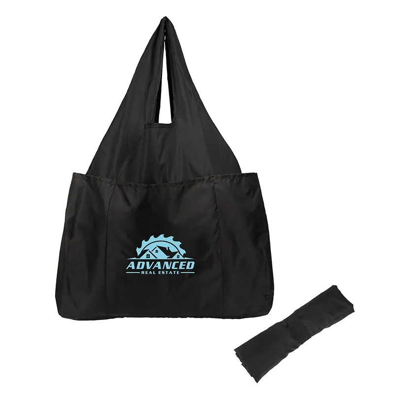 Custom Tote Bag Recycled RPET Grocery Style - 16 1/2 in