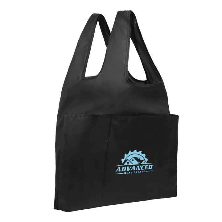 Custom Tote Bag Recycled RPET Grocery Style - 16 1/2 in - product view 4