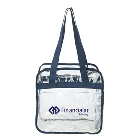Tote Bag Clear Stadium with Zippered Closure - 12 in - product view 2