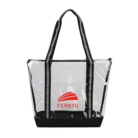 Tote Bag Clear TPU with Zippered Closure - 13 in