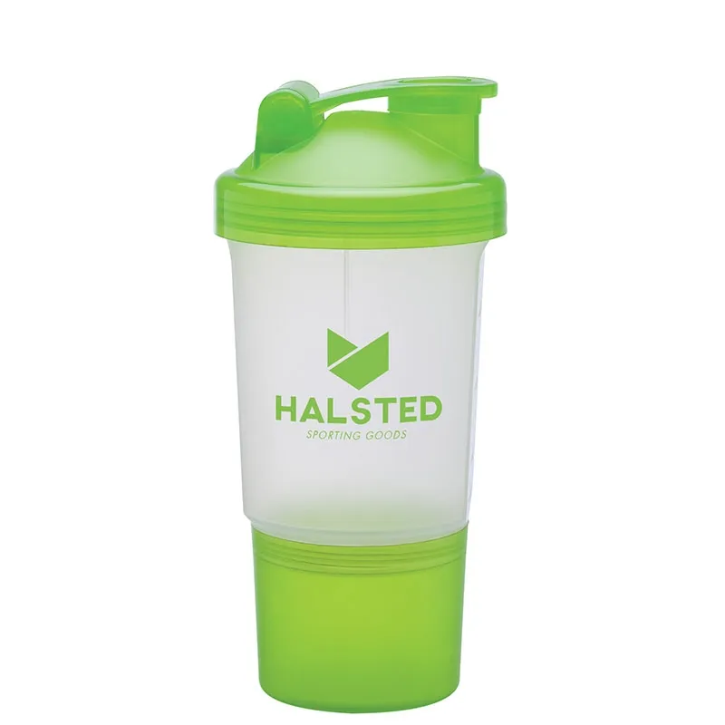 Fitness Shaker Cup Two Compartment Blender Screen - 16 oz