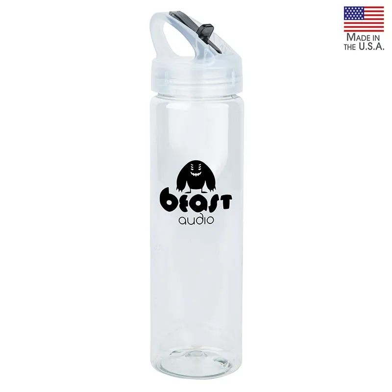 Water Bottle PET Flip Spout Made in USA - 25 oz