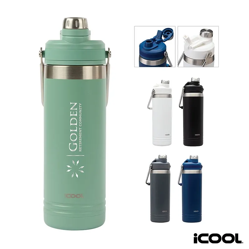 Stainless Steel Water Bottle with Dual Spouts - 24 oz - product view 9