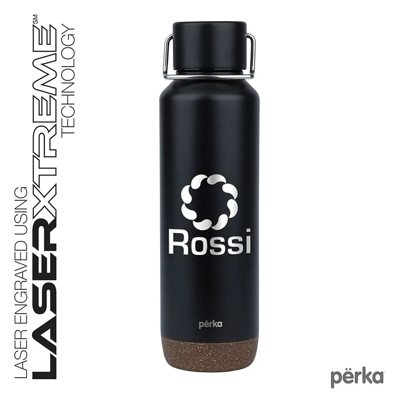 Stainless Steel Water Bottle with Cork Base - 24 oz - product view 2