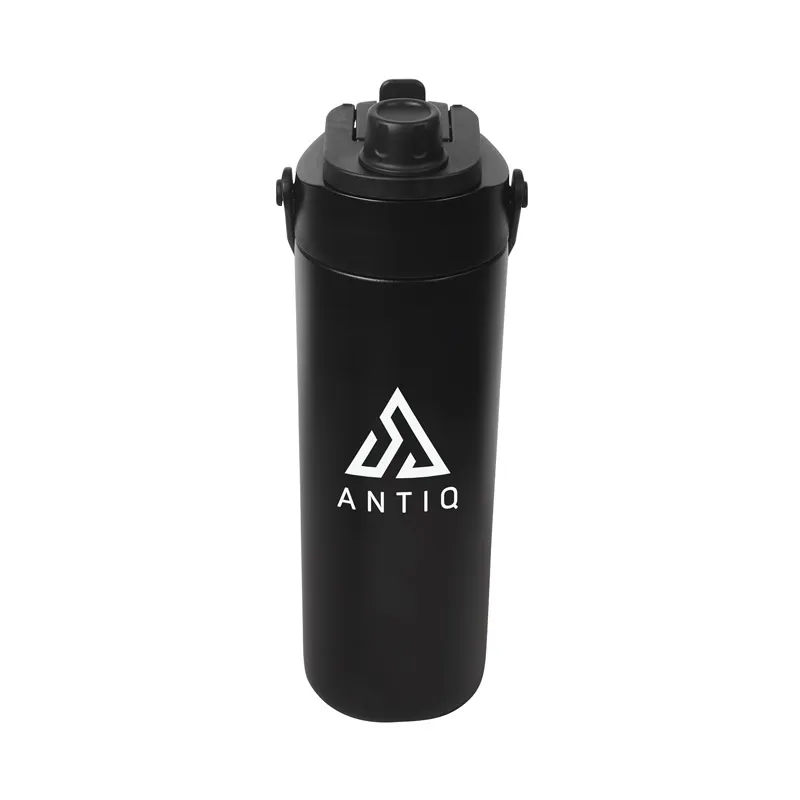 Recycled Stainless Steel Water Bottle with Dual Lid - 22 oz