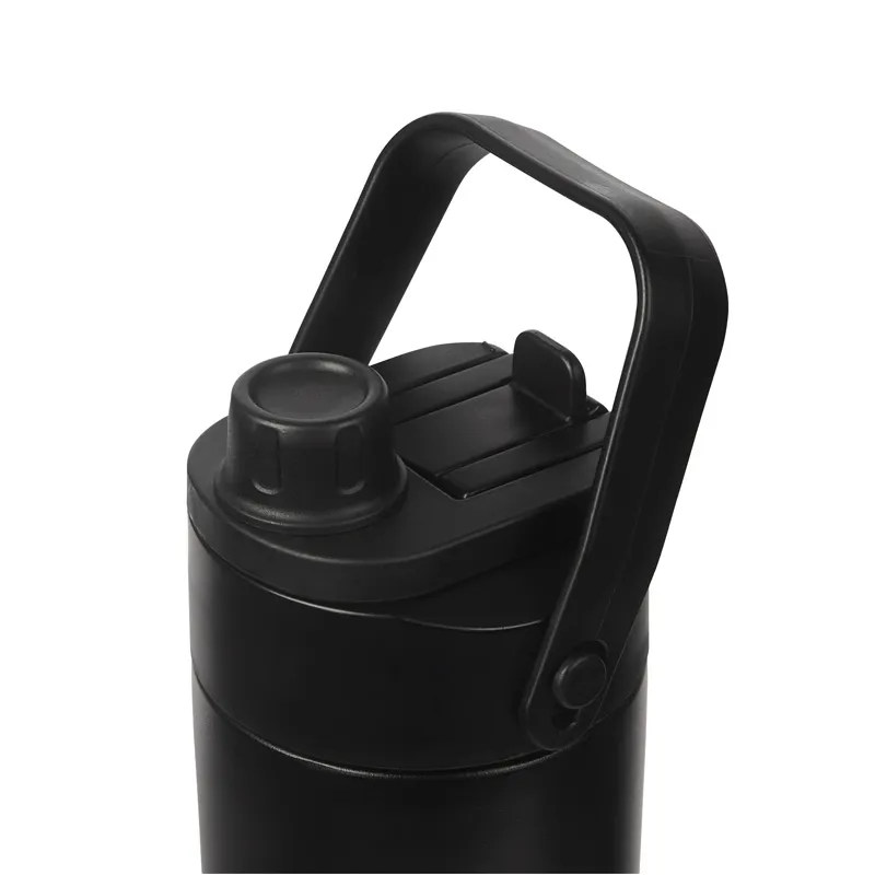 Recycled Stainless Steel Water Bottle with Dual Lid - 22 oz - product view 5