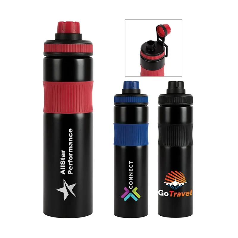 Recycled Stainless Steel Water Bottle with Chug Spout - 26 oz - product view 7