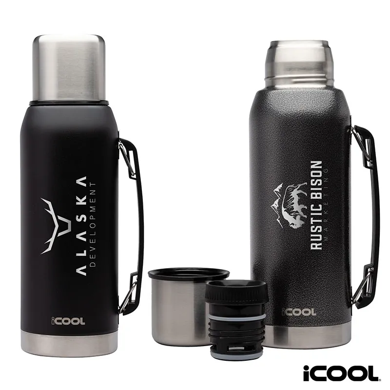 Water Bottle Double Wall with Cup Lid Stainless Steel - 34 oz - product view 7