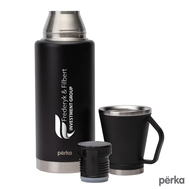 Perka Growler Double Wall with Cup Stainless Steel - 51 oz - product view 3