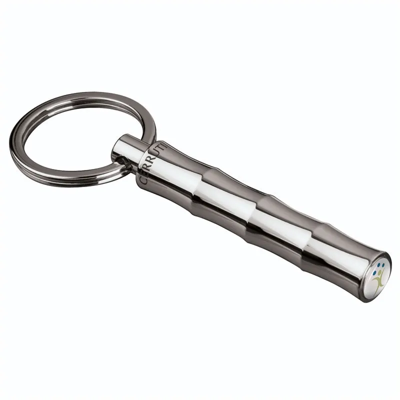 Cerruti II Keyring Chrome Bamboo Design - 2 7/8 in - product view 2