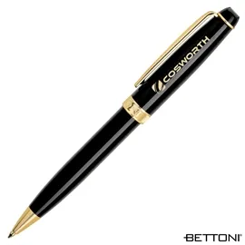 Bettoni Alberti Ballpoint Pen Brass Gold Accents