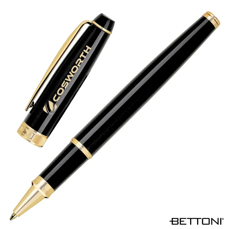 Bettoni Alberti Rollerball Pen Brass Gold Accents