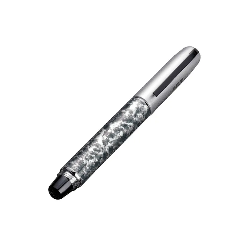 Rollerball Pen Brass Metallic Barrel Matte Silver