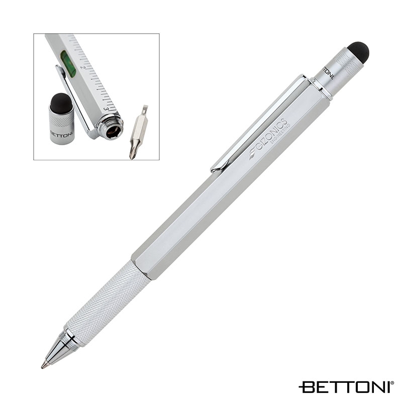 Ballpoint Pen 5-in-1 Multi-Tool Capacitive Stylus - 5.75 in