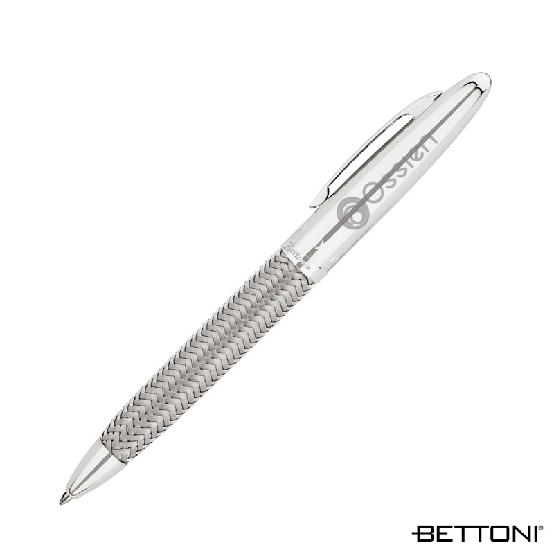 Ballpoint Pen Woven Steel Mesh Barrel Chrome - 5.44 in