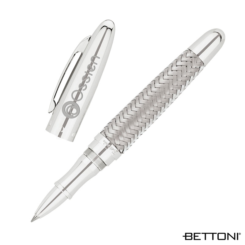 Rollerball Pen Woven Steel Mesh Barrel Chrome - 5.44 in