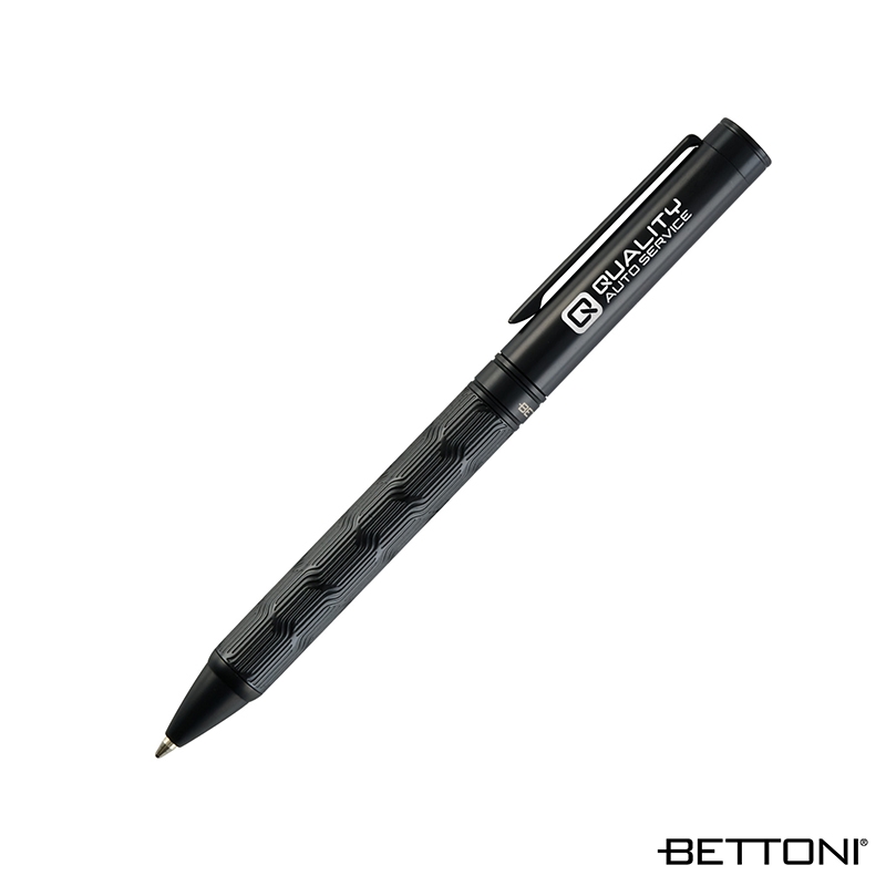 Ballpoint Pen Art Deco Brass Twist Action - 5.4 in