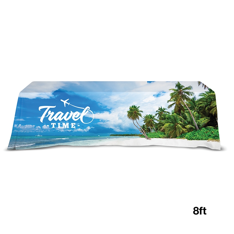 Table Throw Open Back Polyester 3-Sided - 8 ft - product view 2
