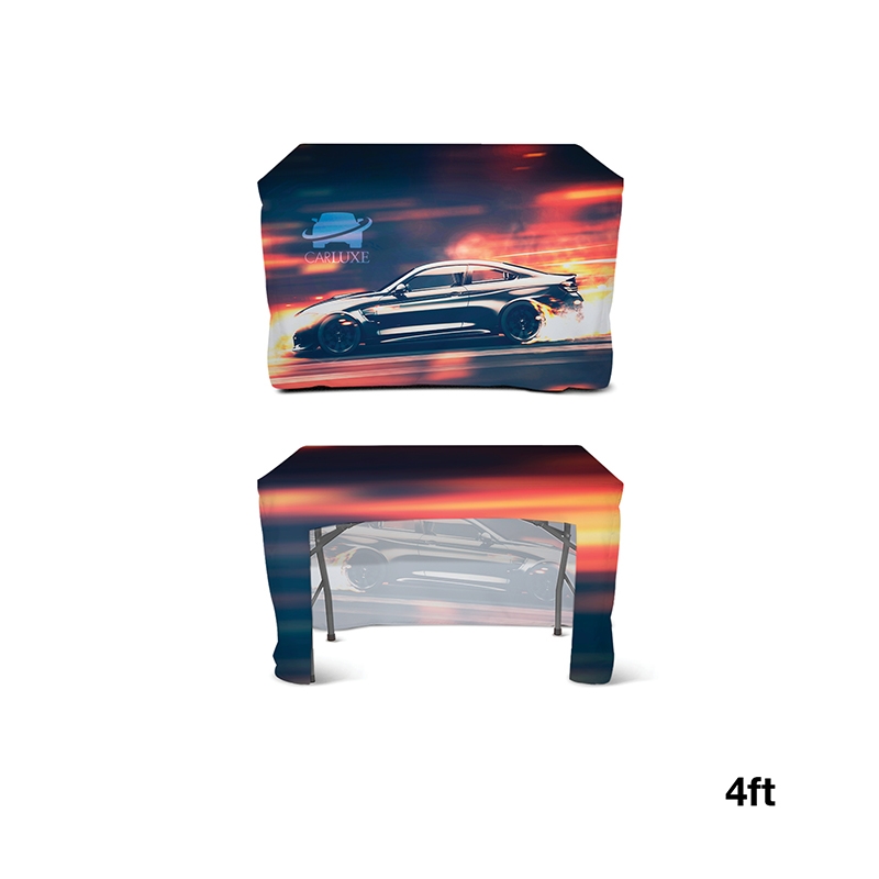 Table Cover Fitted Open Back Polyester - 4 ft