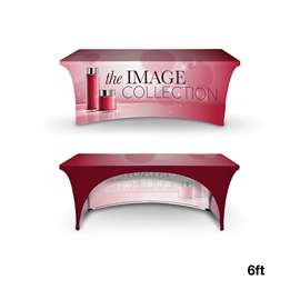 Table Cover Stretch Open Back Polyester - 6 ft