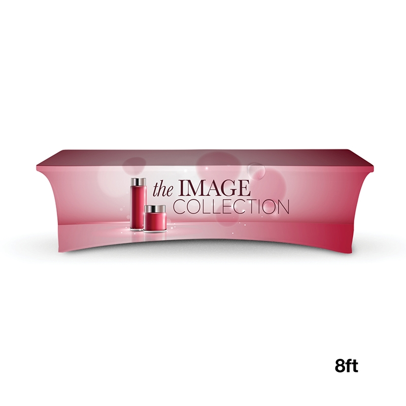 Table Cover Stretch Open Back Polyester - 8 ft - product view 2