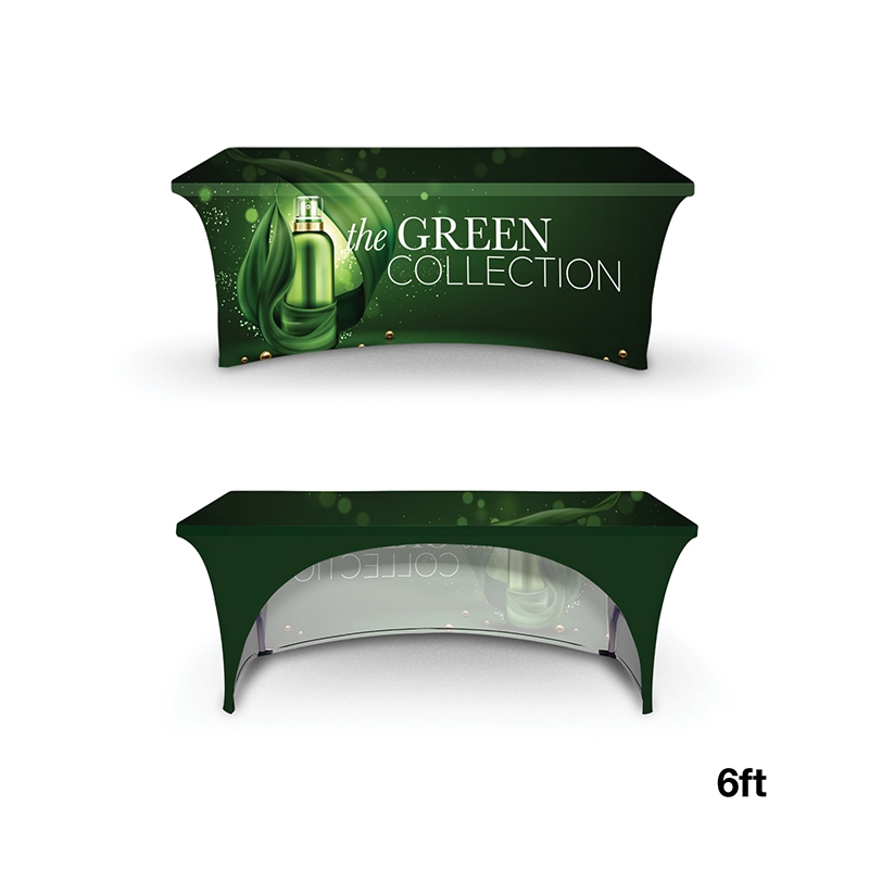 Table Cover Stretch RPET Open Back Polyester - 6 ft - product view 6