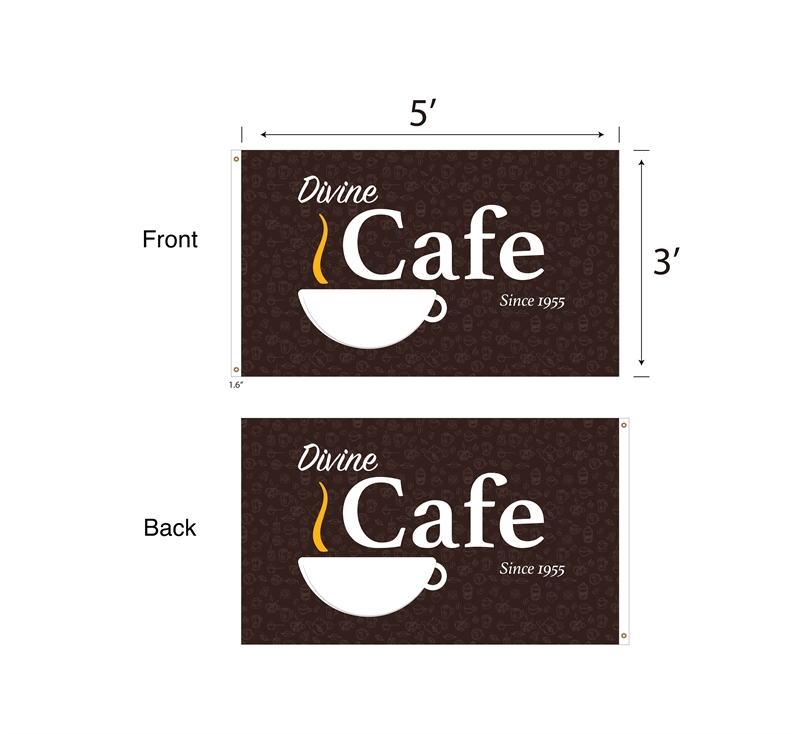 Custom Flag Double-Sided Polyester - 3 x 5 ft